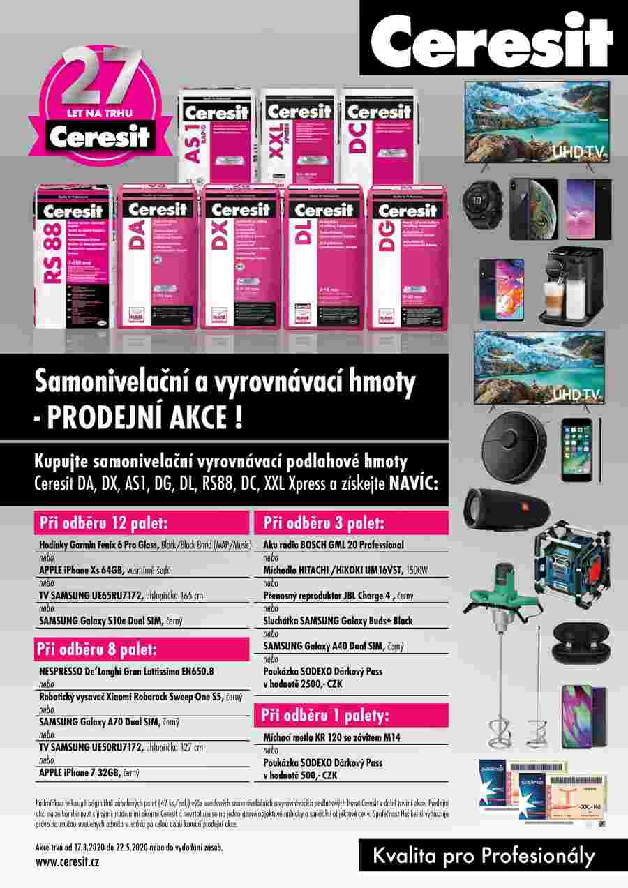 Prodejní akce Ceresit - k vybraným produktům hodinky Garmin, TV nebo mobil!