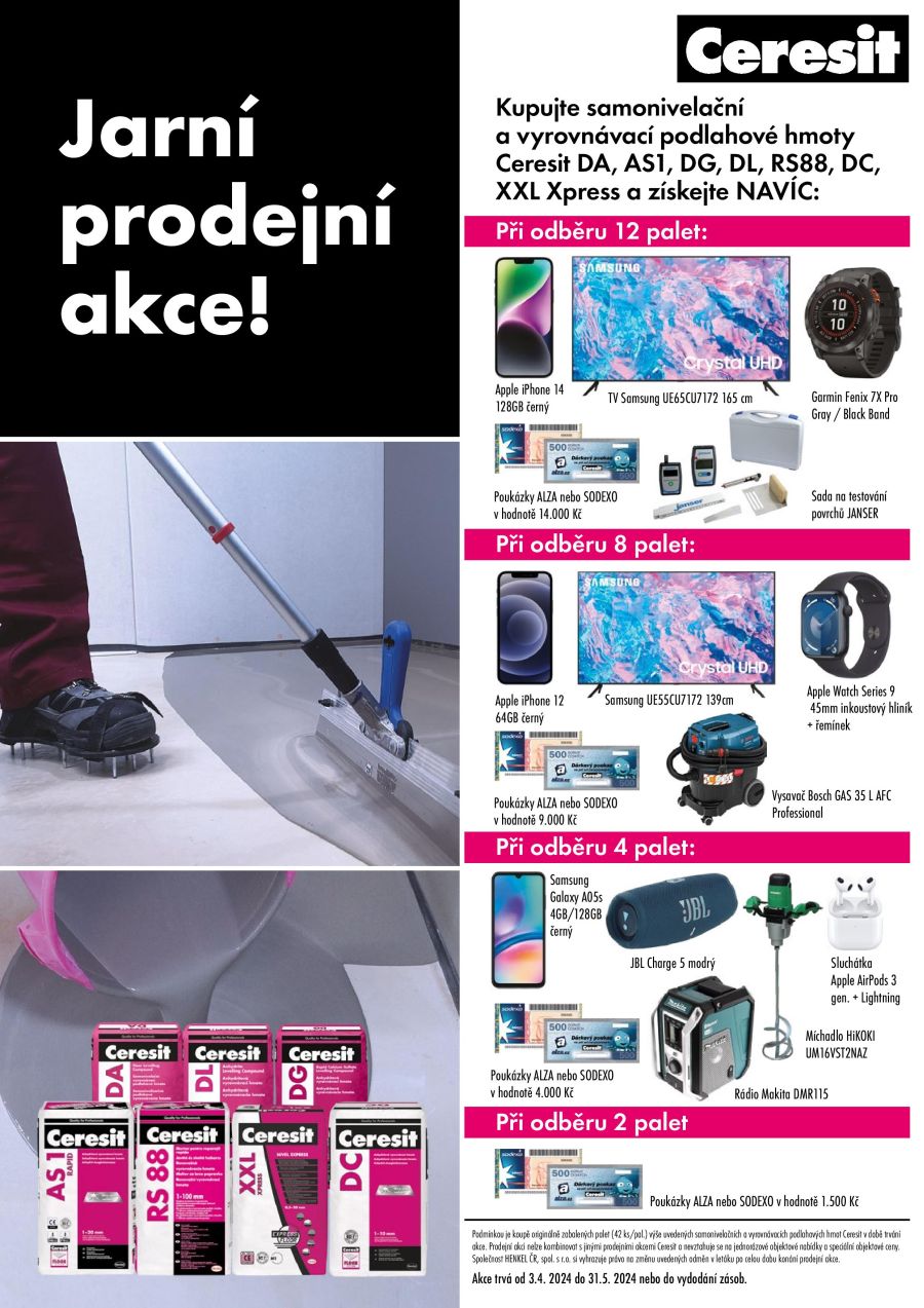 Jarní prodejní akce CERESIT 2024 s elektronikou je tu !