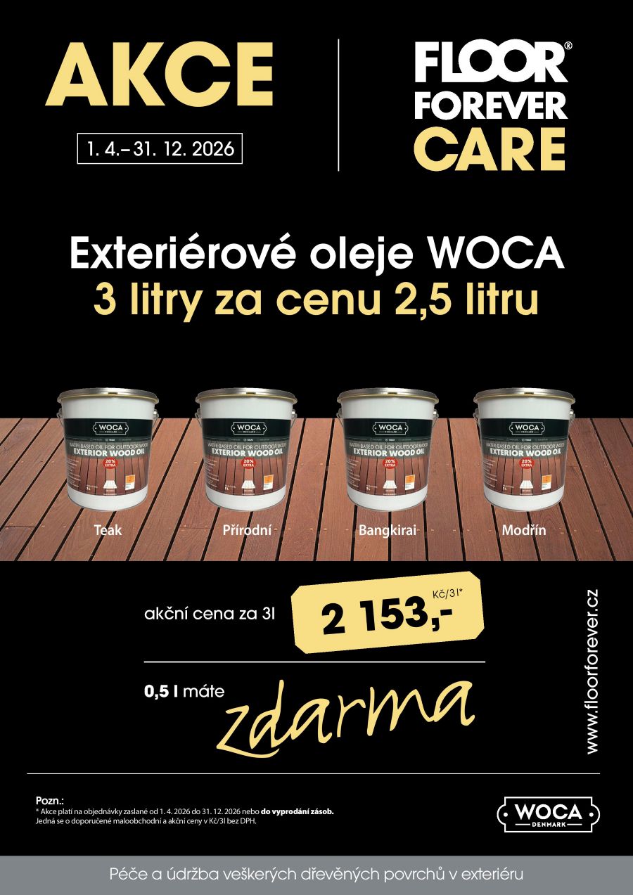 Čas připravit dřevěnou terasu na zimu -  s exteriérovými oleji WOCA