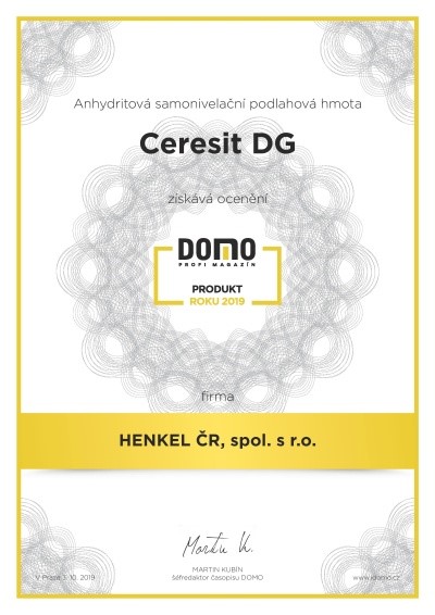 Ocenění roku 2019 - Ceresit DG s technologií Fibre Force