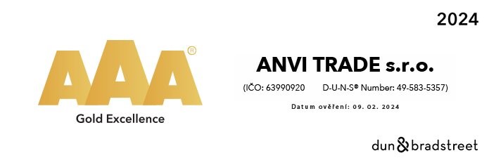 AAA Gold od Dun & Bradstreet pro ANVI TRADE s.r.o.!