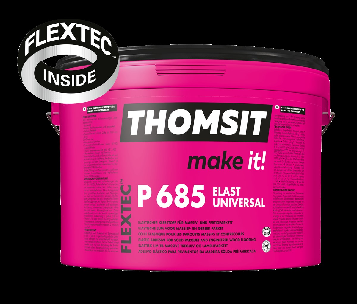 Thomsit P 685 - elastické univerzální lepidlo pro pokládku dřevěných podlahových krytin